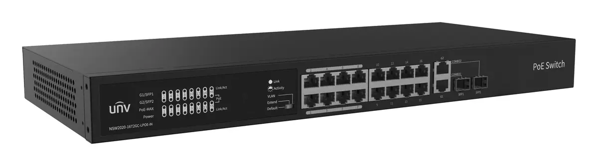 Uniview NSW2020-16T2GC-LPOE-IN Yönetilemez PoE Switch — görsel 3