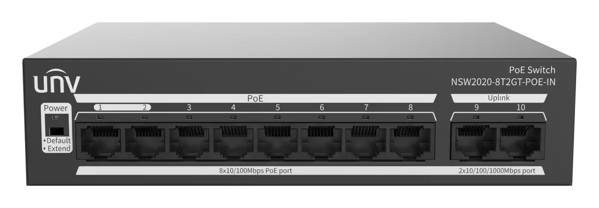 Uniview NSW2020-8T2GT-POE-IN Yönetilemez PoE Switch — görsel 2