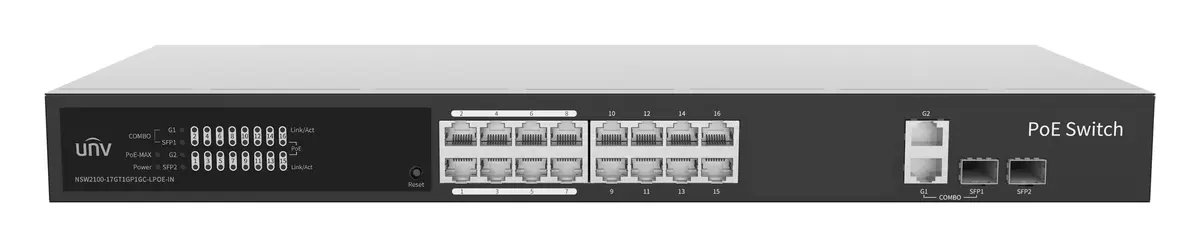 Uniview NSW2100-17GT1GP1GC-LPOE-IN Gigabit Bulut Yönetimli PoE Switch — görsel 2