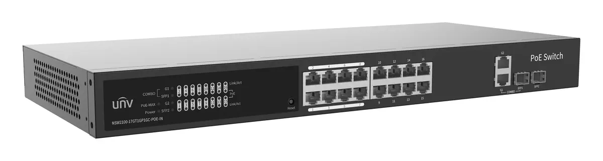 Uniview NSW2100-17GT1GP1GC-POE-IN Gigabit Bulut Yönetimli PoE Switch — görsel 3