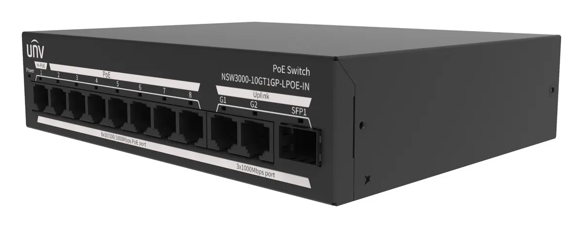 Uniview NSW3000-10GT1GP-LPOE-IN Gigabit Bulut Yönetimli PoE Switch