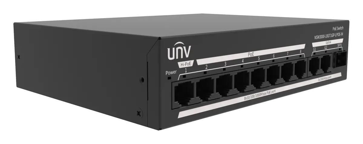Uniview NSW3000-10GT1GP-LPOE-IN Gigabit Bulut Yönetimli PoE Switch — görsel 3