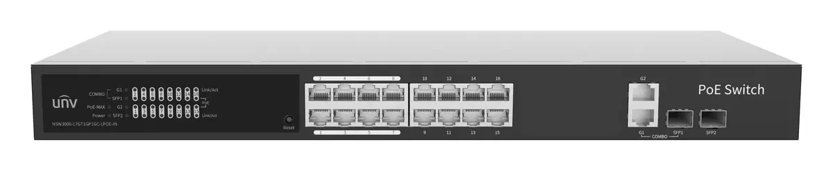 Uniview NSW3000-17GT1GP1GC-LPOE-IN Gigabit Bulut Yönetimli PoE Switch — görsel 2