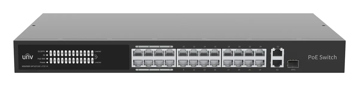 Uniview NSW3000-24T1GT1GC-LPOE-IN Bulut Yönetimli PoE Switch — görsel 2