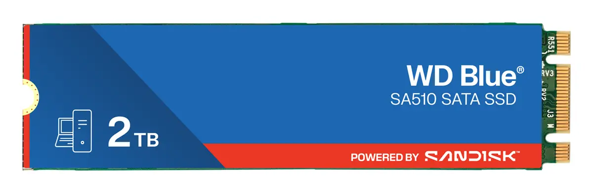 WD Blue SA510 2TB M.2 2280 SATA SSD (WDS200T3B0B)