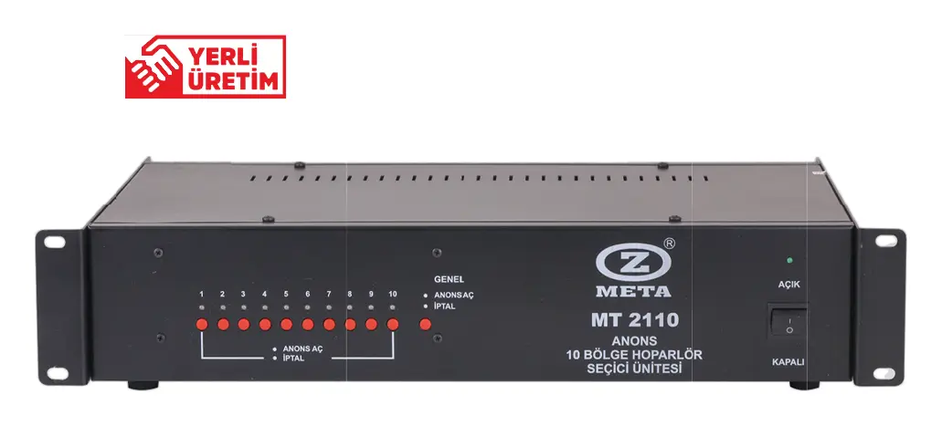 West Sound MT 2110 10 Bölgeli Bölge Seçici / Anons Kontrol Ünitesi