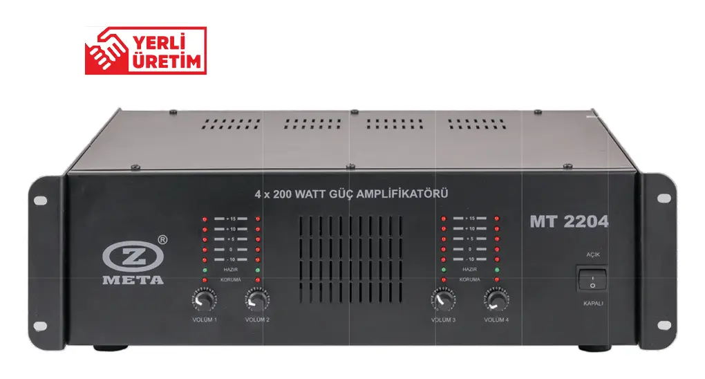 West Sound MT 2204 4x200W 100V 4 Kanal Power Amfi