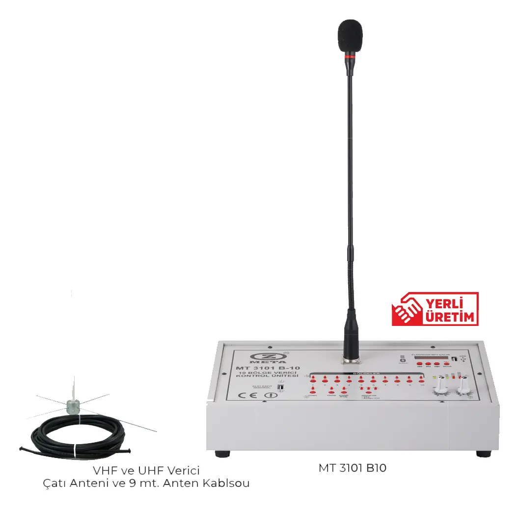 West Sound MT 3101 B10 10 Bölgeli Telsiz Anons Ünitesi