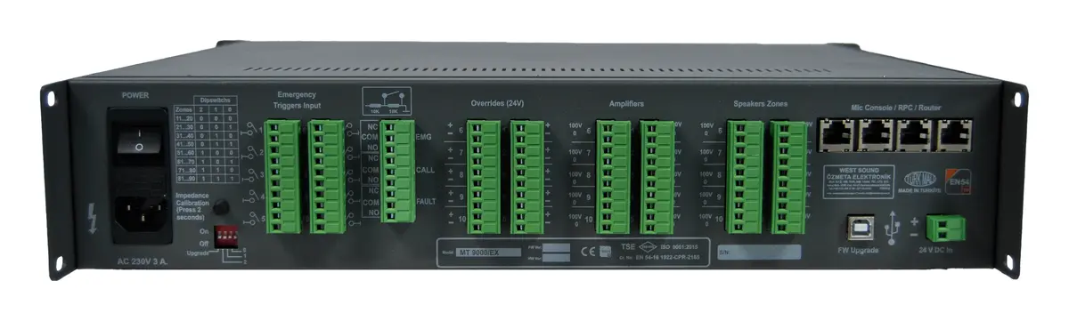 West Sound MT9000/EX Bölge Seçici / Anons Kontrol Ünitesi — görsel 2