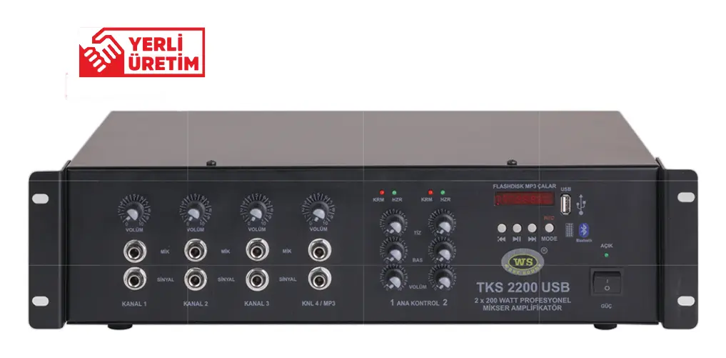 West Sound TKS 2200 USB TR Mikser Amfi