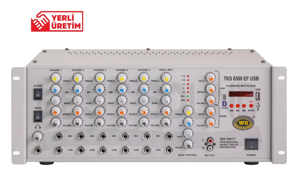 West Sound TKS 6500 EF USB Mikser Amfi