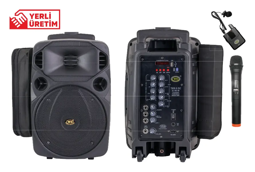 West Sound TKS 8 DC 2x40W Taşınabilir Ses Sistemi