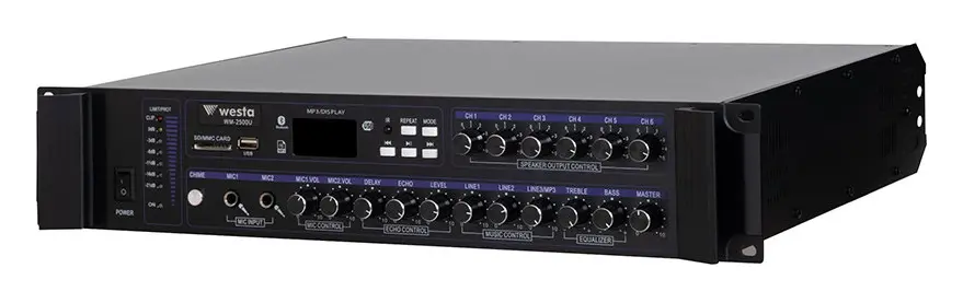 Westa WM-2500U 500W 100V 6 Bölgeli Mikser Amfi — görsel 5