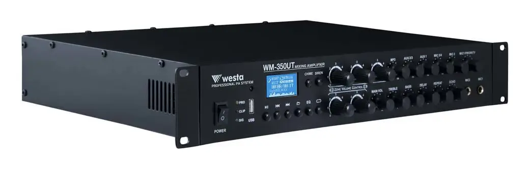 Westa WM-350UT 350W 100V 6 Bölgeli Mikser Amfi — görsel 2