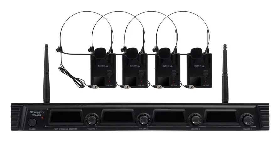 Westa WM-404T UHF Kablosuz Mikrofon Seti — görsel 3