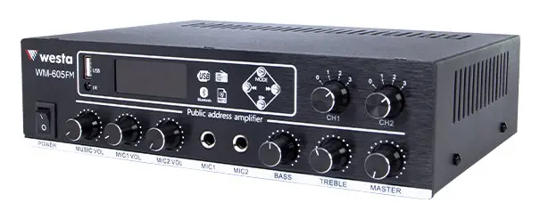Westa WM-605FM 100W 100V 2 Bölgeli Mikser Amfi — görsel 3