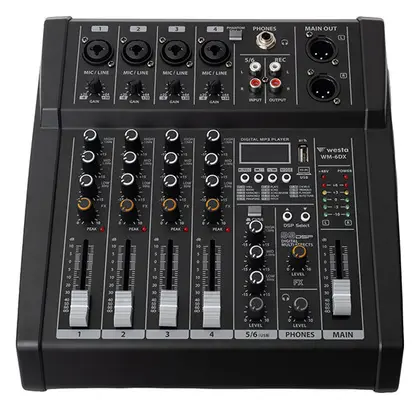 Westa WM-6DX 250W 6 Kanal Power Mikser