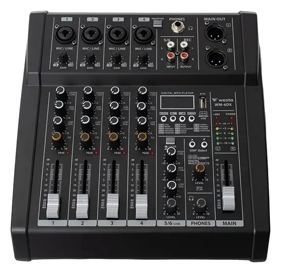 Westa WM-6DX 250W 6 Kanal Power Mikser