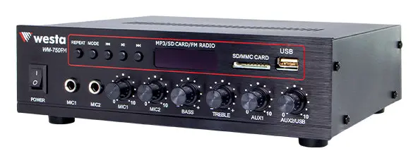 Westa WM-750FM 80W 100V Mikser Amfi — görsel 3