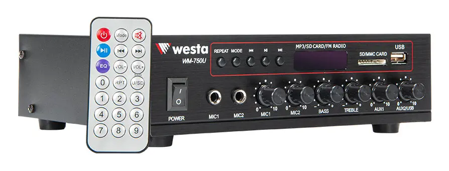 Westa WM-750U 80W 100V Mikser Amfi — görsel 2