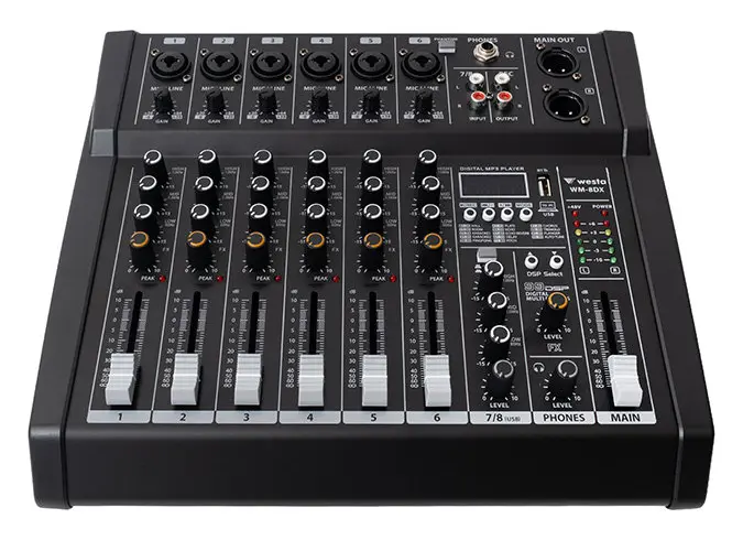 Westa WM-8DX 250W 8 Kanal Power Mikser — görsel 5