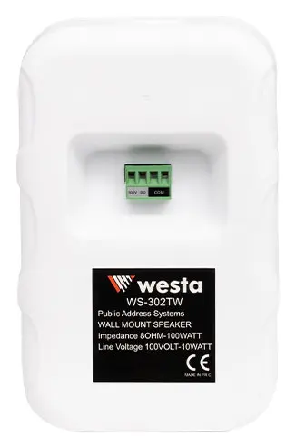 Westa WS-302TW 3" 100V Beyaz Kolon Hoparlör — görsel 4