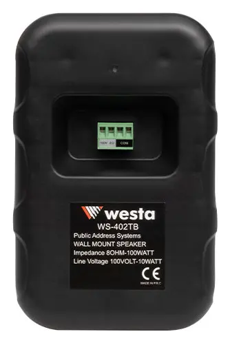 Westa WS-402TB 4" 100V Siyah Kolon Hoparlör — görsel 4