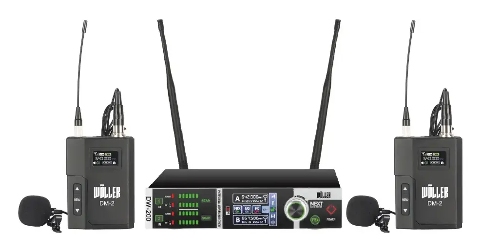 Woller DW-200YY UHF Kablosuz Mikrofon Seti