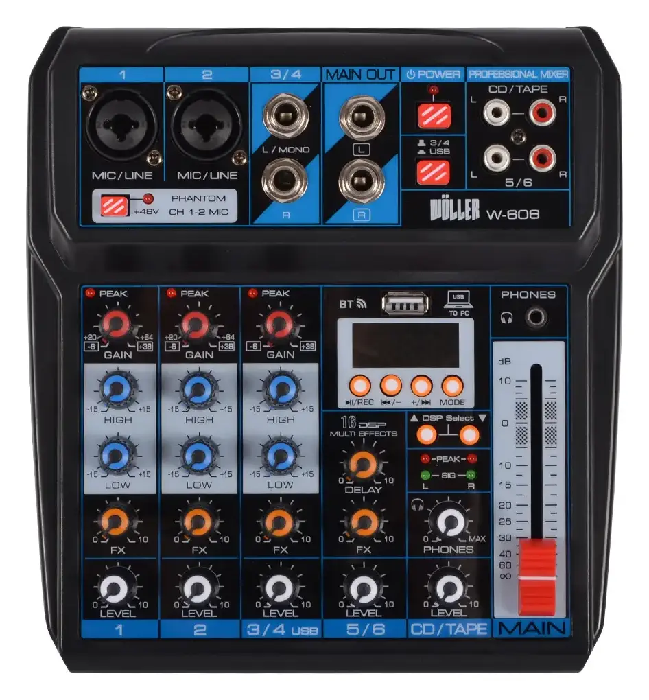 Woller W-606 6 Kanal Ses Mikseri