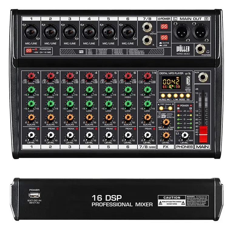 Woller WRD-800 8 Kanal Ses Mikseri