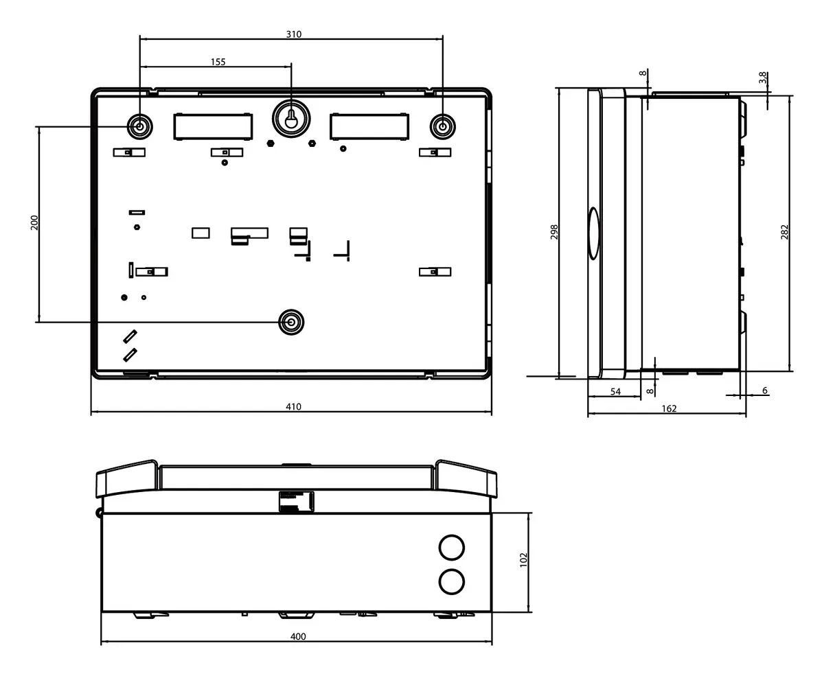 Ziton ZP2-FR-S-99 Adresli Panel Kabini / Montaj Aksesuarı — görsel 2