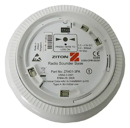 Ziton ZR401-3PA Kablosuz Sirenli Dedektör Tabanı